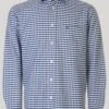 Blue Long Sleeve Cotton Check Shirt