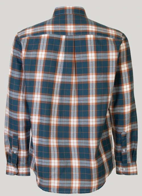 Orange Long Sleeve Check Shirt 2 Orange Long Sleeve Check Shirt - Image 2