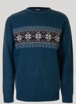 Blue Fairisle Snowflake Jumper