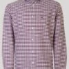 Red Long Sleeve Cotton Check Shirt
