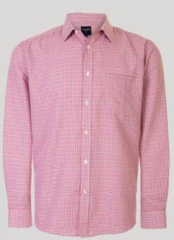 Red Long Sleeve Check Shirt
