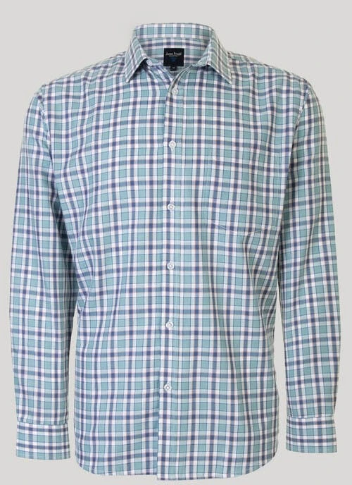 Blue Long Sleeve Check Shirt 1 Blue Long Sleeve Check Shirt