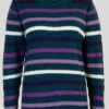 Teal Textured Stripe Jumper