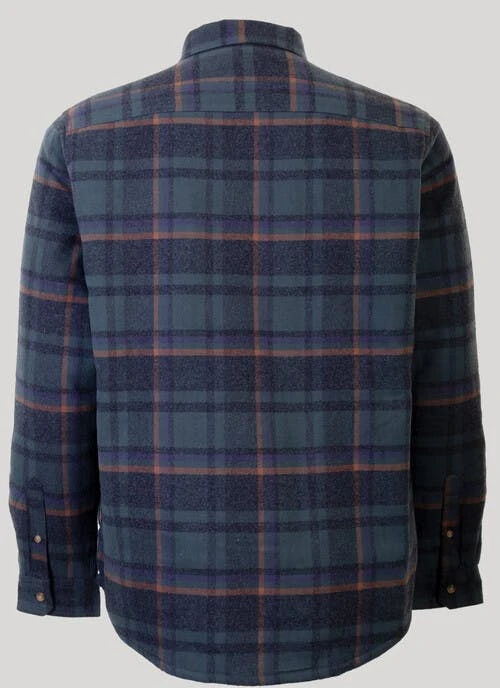 Grey Sherpa Fur Lined Check Shirt 2 Grey Sherpa Fur Lined Check Shirt - Image 2