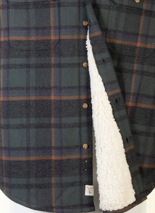 Grey Sherpa Fur Lined Check Shirt 3 Grey Sherpa Fur Lined Check Shirt - Image 3