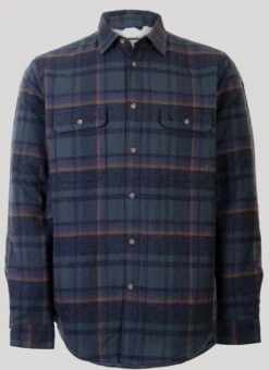 Grey Sherpa Fur Lined Check Shirt