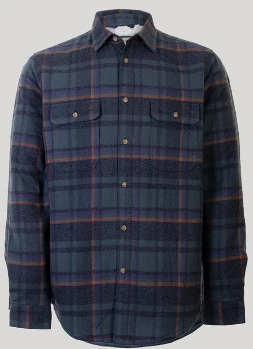 Grey Sherpa Fur Lined Check Shirt 1 Grey Sherpa Fur Lined Check Shirt