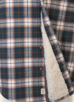 Green Sherpa Fur Lined Check Shirt -Outlet The Wardrobe Edit Store 45562pvs 7e0bb0ef754b11f
