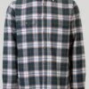 Green Sherpa Fur Lined Check Shirt