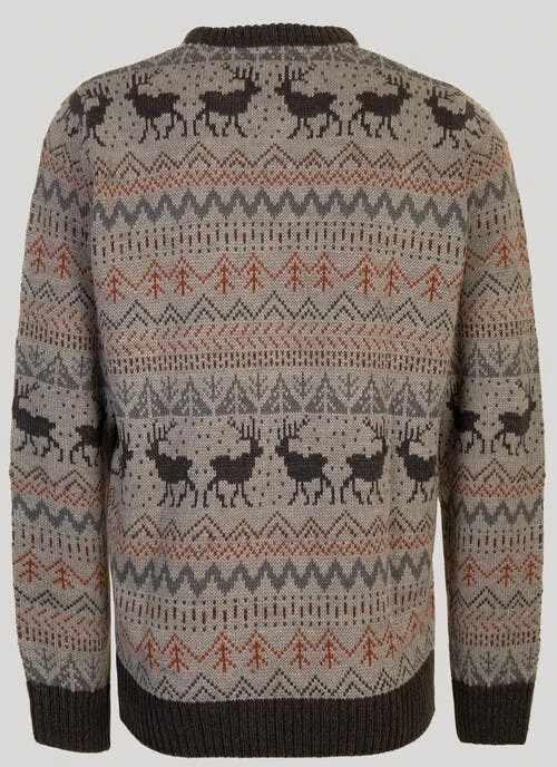 Grey Reindeer Fairisle Jumper 2 Grey Reindeer Fairisle Jumper - Image 2