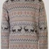 Grey Reindeer Fairisle Jumper