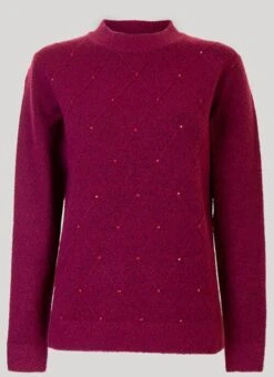 Berry Turtle Neck Jumper