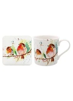 Winter Robin Mug & Coaster
