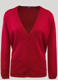 Merino Wool V Neck Cardigan