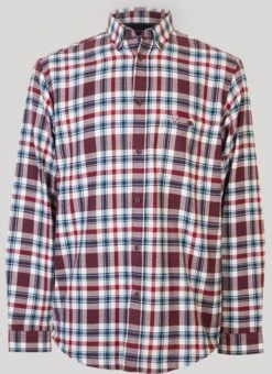 Wine Long Sleeve Fleece Lined Shirt