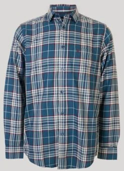 Turquoise Long Sleeve Check Shirt