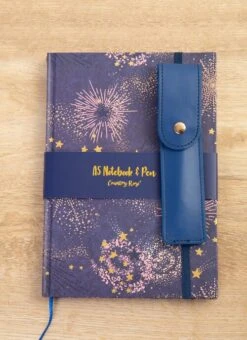 Star Print Notepad And Pen