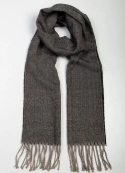 Grey Herringbone Scarf