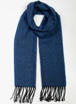 Blue Herringbone Scarf