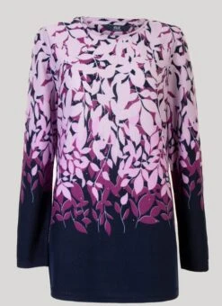 Purple Printed Border Top