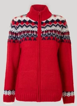 Fair Isle Zip Cardigan