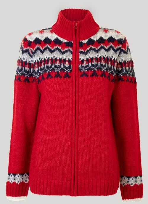 Fair Isle Zip Cardigan 1 Fair Isle Zip Cardigan