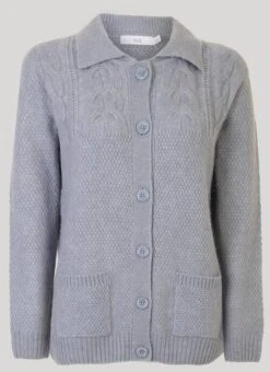 Grey Button Up Cardigan