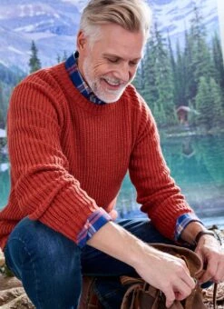 Crew Neck Fishermans Rib Jumper