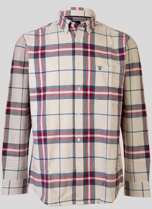 Wine Long Sleeve Cotton Check Shirt 1 Wine Long Sleeve Cotton Check Shirt