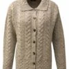 Stone Aran Knit Cardigan