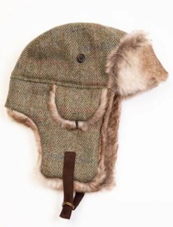 HARRIS TWEED Trapper Hat -Outlet The Wardrobe Edit Store 5776pvs 5b3b084a05623b1