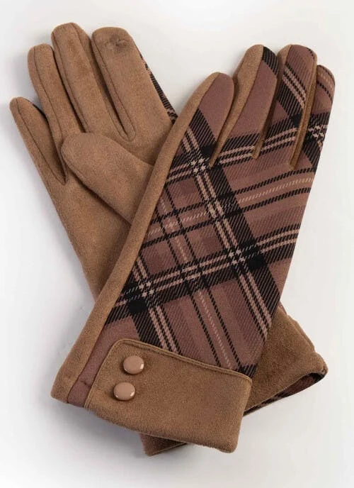 Faux Moleskin Tartan Gloves 1 Faux Moleskin Tartan Gloves